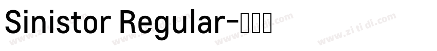 Sinistor Regular字体转换
